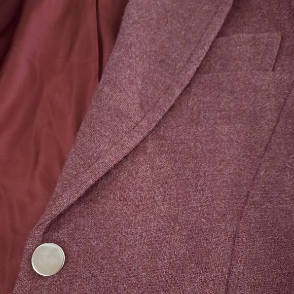 Vtg 70s wool blazer w/ gold buttons - Picture 10 of 11